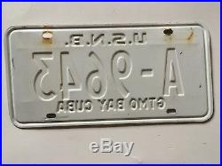 1988 US Forces Cuba GTMO License Plate Gitmo Guantanamo Bay Navy Naval Base USN