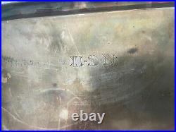 2 Vintage USN US Navy Silverplate Officers Mess Tray/Platter FS Co. 1742 11 x 8