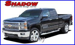 2014-2018 Shadow Chevy Silverado 3M Vinyl Lower Side Door Stripes Decal Graphics
