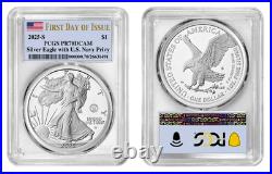 2025 S Silver Eagle $1 US Navy Privy PCGS PR70DCAM First Day Of Issue #255