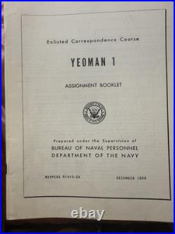 21 Navy Training Course Books And Enlisted Correspondence Courses Yeoman