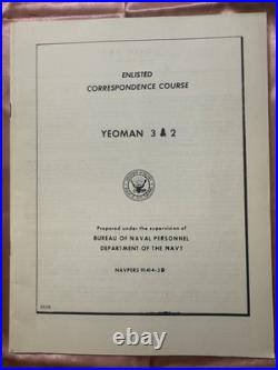 21 Navy Training Course Books And Enlisted Correspondence Courses Yeoman
