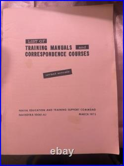 21 Navy Training Course Books And Enlisted Correspondence Courses Yeoman