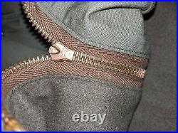38R Vintage WWII US NAVY DECK Jacket USN Conmar Zip Wool Fleece lined