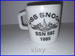 3pc US Navy Lot Coffee Cup, Sterling Submarine Warfare Insignia, Cap Badge VTG