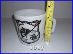 3pc US Navy Lot Coffee Cup, Sterling Submarine Warfare Insignia, Cap Badge VTG