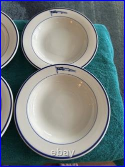 4 Vintage US NAVY Captain Shenango China SOUP BOWL 4 Star Flag/Pennant 9