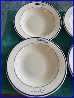 4 Vintage US NAVY Captain Shenango China SOUP BOWL 4 Star Flag/Pennant 9