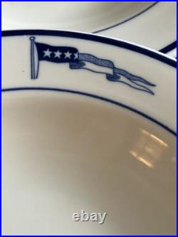 4 Vintage US NAVY Captain Shenango China SOUP BOWL 4 Star Flag/Pennant 9