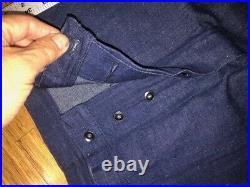 40s WWII USN Sailor Indigo Denim Jeans Donut Button Fly 31 NXsx 74351 WW2 NEW