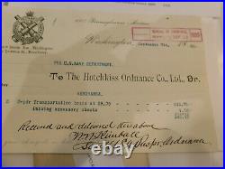 437 US Navy Aviation & Submarine Signed Hotchkiss Ordnance Invoice 1889 39