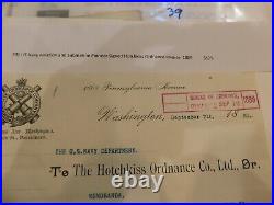 437 US Navy Aviation & Submarine Signed Hotchkiss Ordnance Invoice 1889 39