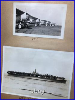 5 1930's PHOTOS USS RANGER AIRCRAFT CARRIER VF-1 Nieuport OL-8 T4M TG BIPLANES