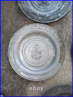 5 Rare Vhtf Vintage United States Navy Metal Wall Plate/ Sign