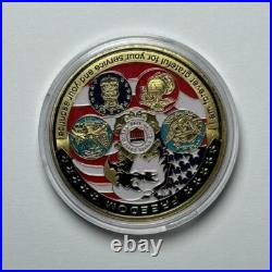 50pcs US Navy United States Marine Corps Coast Guard Military Prayer Coin