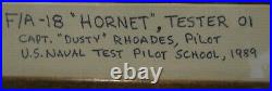 6 Photos Of U. S. Naval Test Pilot School F/a-18 Capt. Dusty Rhoades From 1989