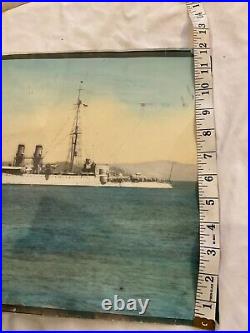 603 US NAVY CRUISER USS OMAHA COLOR PANORAMIC PHOTO 1918 1946 Service Pacific