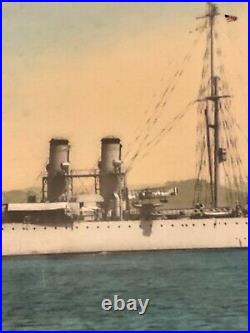 603 US NAVY CRUISER USS OMAHA COLOR PANORAMIC PHOTO 1918 1946 Service Pacific