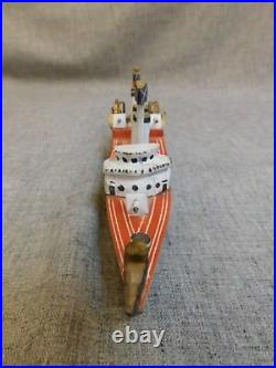 74 Manley Destroyer Ww1/ww2 Toy Model Ship Pottery Handmade
