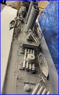 7ft Hand Made Antique/Vintage Model USS Farragut DD-384 Twin Screw Destroyer