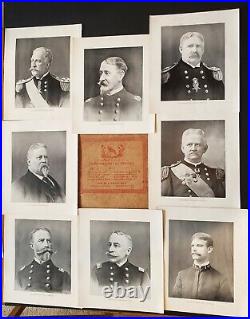 (8)1900 Portfolio of War & Naval Heroes-by Keeler & Kirkpatrick-RARE-Great GIFT