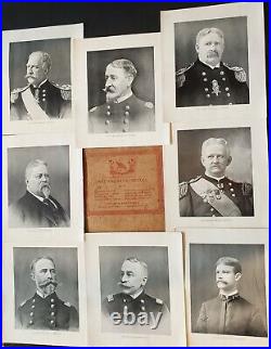 (8)1900 Portfolio of War & Naval Heroes-by Keeler & Kirkpatrick-RARE-Great GIFT