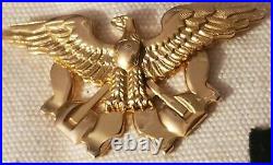 8 Rare Vintag US Navy 3pc Eagle Anchor Screw Button & Bullion Patch Lot WWI WWII