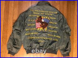 90s US Navy USS Halyburton FFG-40 Persian Gulf Southern Watch Cruise Jacket MED