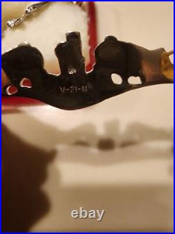 925 Sterling Silver Us Navy Submariner Dolphins Badge Pin With Ruby And Emerald