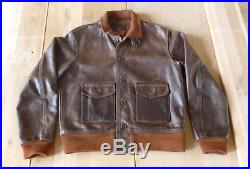 A-1 Oil Pull Horsehide Jacket / USN WW2 / S40 / Aero Leather / A-2 / Patina