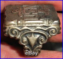 ANTIQUE c. 1930 USN UNITED STATES NAVY MEXICAN BIKER RING STERLING SILVER vafo