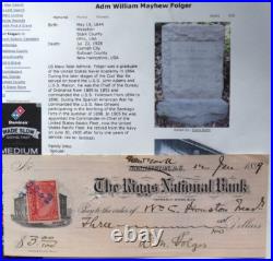 Admirals of United States Navy Autograph Signed Checks Civil War to World War II Admirals of United States Navy Autograph Signed Checks Civil War to World War II