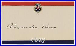 Alexander Knox Hand Signed 1940 Naval Aid Auxiliary USN US Navy Rare J13734