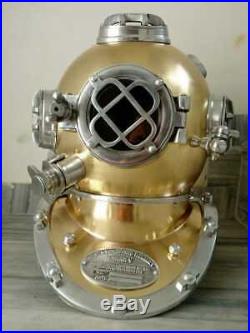 Antique 18 Diving Vintage Copper MARK V U. S Navy Deep Sea Divers Helmet Replica