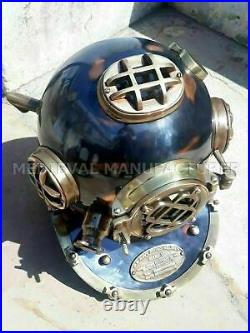Antique 18 Diving vintage BOSTON MARK V U. S Navy Deep Sea Divers Helmet Replica