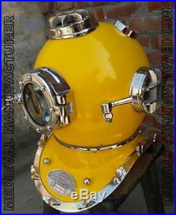 Antique 18vintage Replic U. S Navy Diving Helmet Mark V Deep Sea Divers Helmet