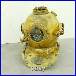 Antique Boston Morse Diving Helmet Deep Sea Scuba Boston Divers Navy Mark Divers