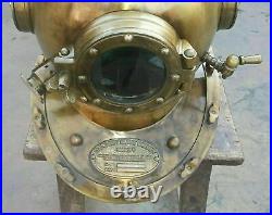 Antique Boston Morse Diving Helmet US Navy Mark V Deep SCA Scuba Divers Helmet