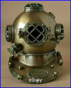 Antique Boston Navy Vintage Dive Helmet Mark V Morse Sea Diving Divers Helmet