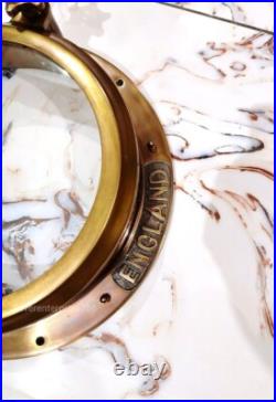 Antique Brass window porthole window Heavy cabal ship Porthole