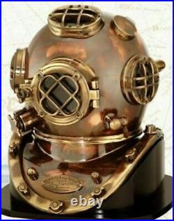 Antique Copper Scuba Diving US Navy Mark Deep Maritime Divers Diving Helmet SCA