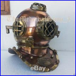 Antique Deep Sea Marine Boston U S Navy Divers Mark V Vintage Diving Helmet