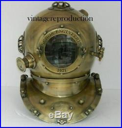 Antique Divers Diving Helmet ANCHOR ENGINEERING Scuba 1921 SCA U. S Navy Mark IV