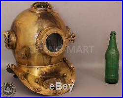 Antique Diving Divers Helmet Solid Iron U. S Navy Mark V Full Size 18'