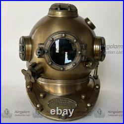 Antique Diving Helmet Vintage Brass Scuba Mark V Collectible Deep Sea Diving