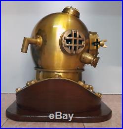 Antique Morse U. S Navy Mark V Brass 18 Boston Diving Helmet Scuba Divers Helmet