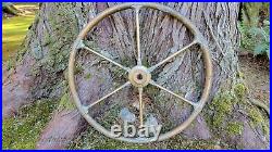 Antique Nautical Maritime USN Style 22 Brass Industrial Ship's Wheel