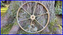 Antique Nautical Maritime USN Style 22 Brass Industrial Ship's Wheel