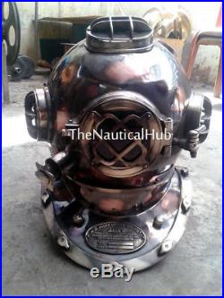 Antique Replica Diving Helmet U. S Navy Mark V Deep Sca Vintage 18 Divers Helmet