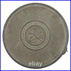 Antique Round Usn United States Navy Dont Give Up The Ship CIVIL War Shaving Box